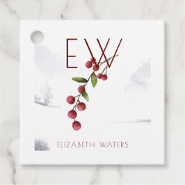 名前をカスタムするメリークリスマスベリーメッセージカード フェイバータグ