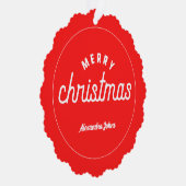 名前をカスタムするメリークリスマス紙オーナメントツリー オーナメントカード (右)