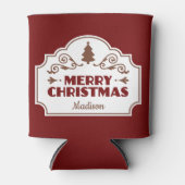 名前をカスタムするメリークリスマス缶クーラー 缶クーラー (正面)