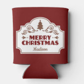 名前をカスタムするメリークリスマス缶クーラー 缶クーラー (裏面)
