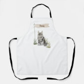 名前をカスタムするメーヌクーンキャットペット エプロン (正面)