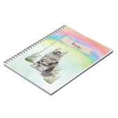 名前をカスタムするメーヌクーンキャットペット ノートブック (左側)