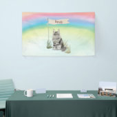 名前をカスタムするメーヌクーンキャットペット 横断幕 (トレードショー)