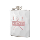 名前をカスタムするモダンほこりっぽいバラクラブとボール フラスク (左)