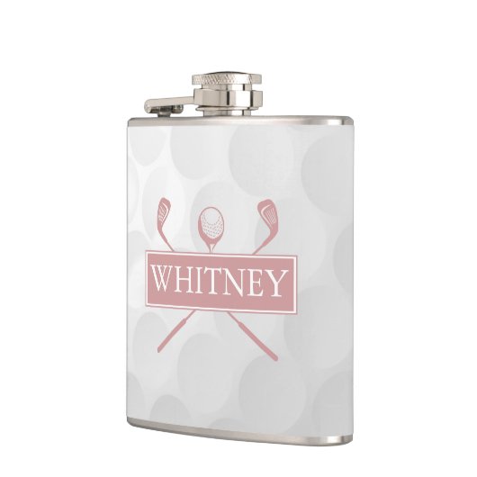 名前をカスタムするモダンほこりっぽいバラクラブとボール フラスク (左)