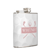 名前をカスタムするモダンほこりっぽいバラクラブとボール フラスク (右)