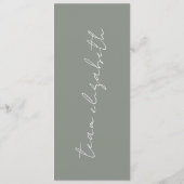 名前をカスタムするモダンズSage Green White結婚's Games メニュー (裏面)