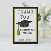 名前をカスタムするモダントレンディー目盛り用キャップカード サンキューカード (スタンド正面)