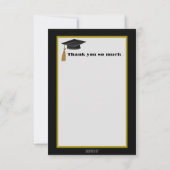 名前をカスタムするモダントレンディー目盛り用キャップカード サンキューカード (裏面)