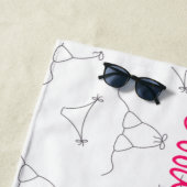 名前をカスタムするモダンビキニ ビーチタオル (インサイチュ)