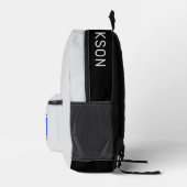 名前をカスタムするモダンビリヤード燃焼球 プリントバックパック (右)