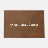 名前をカスタムするモダンブラウンレザードアマット ドアマット (正面)