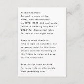 名前をカスタムするモダンブラック詳細アコモデーション エンクロージャーカード (裏面)