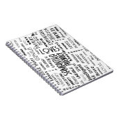 名前をカスタムするモダンワードアート独自の単語を追加 ノートブック (右側)