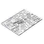 名前をカスタムするモダンワードアート独自の単語を追加 ノートブック (左側)