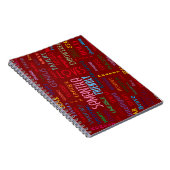 名前をカスタムするモダンワードアート独自の単語を追加 ノートブック (右側)