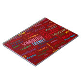 名前をカスタムするモダンワードアート独自の単語を追加 ノートブック (左側)