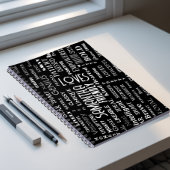 名前をカスタムするモダンワードアート独自の単語を追加 ノートブック