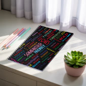 名前をカスタムするモダンワードアート独自の単語を追加 ノートブック