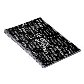 名前をカスタムするモダンワードアート独自の単語を追加 ノートブック (右側)