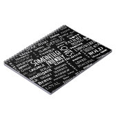 名前をカスタムするモダンワードアート独自の単語を追加 ノートブック (左側)