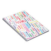 名前をカスタムするモダンワードアート独自の単語を追加 ノートブック (右側)