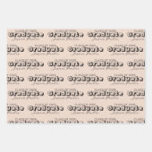 名前をカスタムするモダン卒業 ラッピングペーパーシート (正面)