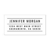 名前をカスタムするモダン差出人住所 ラバースタンプ (インプリント)