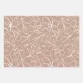 名前をカスタムするモチャムスブラウン結婚ズ ラッピングペーパーシート (正面3)
