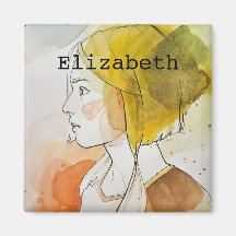 名前をカスタムするモノグラムのかわいいギフト水の色ガーリー