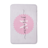 名前をカスタムするモノグラムのバスルーム バスマット (正面縦)