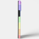 名前をカスタムするモノグラムのパステルレインボーストライプズ Case-Mate iPhoneケース (裏面 / 右)