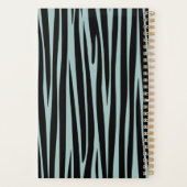 名前をカスタムするモノグラムの縞模様 プランナー手帳 (裏面)