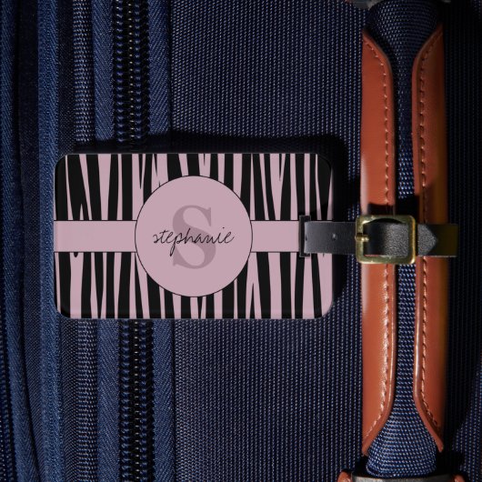 名前をカスタムするモノグラムの縞模様 ラゲッジタグ (正面インサイチュ4)