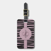 名前をカスタムするモノグラムの縞模様 ラゲッジタグ (正面縦)