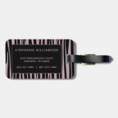 名前をカスタムするモノグラムの縞模様 ラゲッジタグ (裏面横)