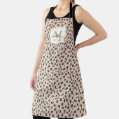 名前をカスタムするモノグラムアニマルプリントスクリプトアダルト エプロン (インサイチュ)