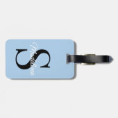 名前をカスタムするモノグラムオンパかわいらしステルスカイブルー ラゲッジタグ (裏面横)