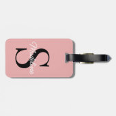 名前をカスタムするモノグラムオンパかわいらしステルバラ赤面 ラゲッジタグ (裏面横)