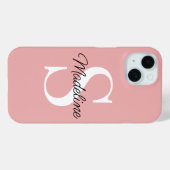 名前をカスタムするモノグラムオンパかわいらしステルバラ赤面 Case-Mate iPhoneケース (裏面 (横))