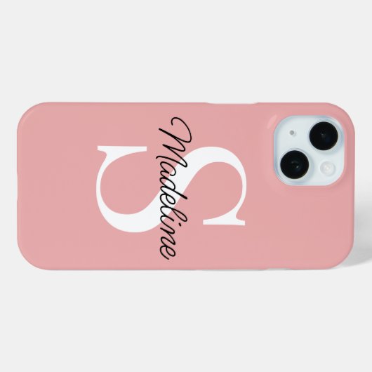 名前をカスタムするモノグラムオンパかわいらしステルバラ赤面 Case-Mate iPhoneケース (裏面 (横))