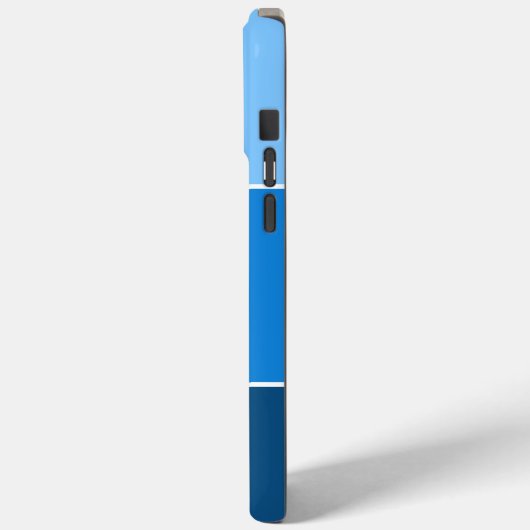 名前をカスタムするモノグラムスリーブルーグラデーションストライプ Case-Mate iPhoneケース (裏面 / 左)