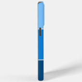 名前をカスタムするモノグラムスリーブルーグラデーションストライプ Case-Mate iPhoneケース (裏面 / 右)