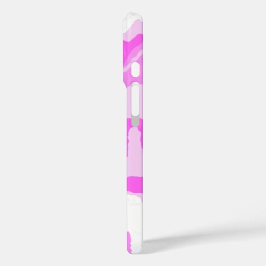 名前をカスタムするモノグラムピンクホワイトカモフラージパターン Case-Mate iPhoneケース (裏面 / 左)