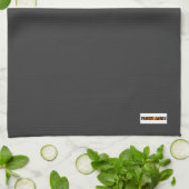 名前をカスタムするモノグラムモダンデザイントレンディーブラック キッチンタオル (折り畳み)