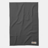 名前をカスタムするモノグラムモダンデザイントレンディーブラック キッチンタオル (縦)