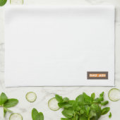 名前をカスタムするモノグラムモダンデザイントレンディー白 キッチンタオル (折り畳み)