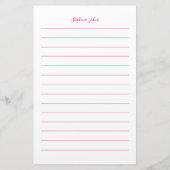 名前をカスタムするモノグラムラインピンクホワイトガーリー 便箋 (裏面)