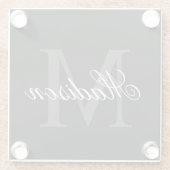 名前をカスタムするモノグラム書道ブラックの作成 ガラスコースター (裏面)