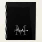 名前をカスタムするモノグラム書道ブラックの作成 プランナー手帳 (正面)